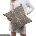thumbnail image 5 of Ambesonne Ethnic Fabric by the Yard Upholstery, Vertical Lines and Flowers, 2 Yards, Pale Mauve Taupe and Beige, 5 of 5