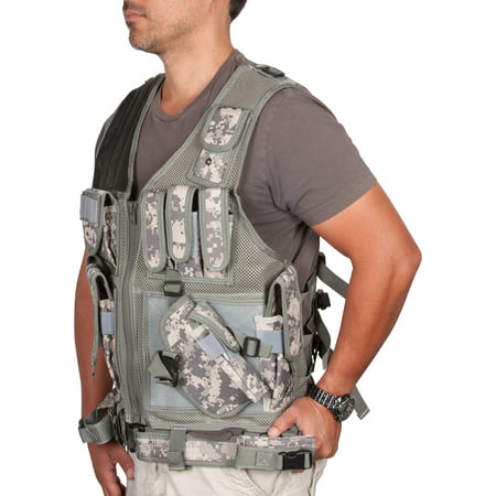 Adjustable Tactical Military and Hunting Vest By Modern Warrior (Digital