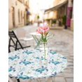 thumbnail image 6 of Marine Sea Turtle Starfish Coral Fitted Round Tablecloths Elastic Edged Table Covers 45"-54",Seamless Ocean Life Theme Waterproof Dining Room Kitchen Table Cloth for Holiday Party Tables Decor, 6 of 8