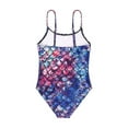 thumbnail image 3 of Popvcly 4-8T Little Girls Swimsuit Printed One-Piece Adjustable Swimwear Kids Bathing Suit with UPF 50+ Sun Protection, 3 of 4