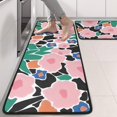 thumbnail image 2 of Kitchen Rugs Sets Of 2,Pioneer Flower Floral Print Pattern Anti Fatigue Kitchen Mat Rugs Non Slip Washable,Decorative Kitchen Floor Mats for Kitchen,Sink,Laundry,17"x47"+17"x47", 2 of 5