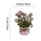 thumbnail image 2 of Plantas Artificiales De Plástico En Maceta Pequeña planta artificial rosa en maceta, mini planta esférica para decoración del hogar y accesorios de fotografía (1 unidad) JASKFLY, 2 of 8