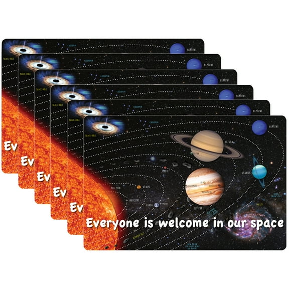 Smart Poly Computer Mouse Pad, 8" x 10", Everyone is Welcome in our Space, Pack of 6