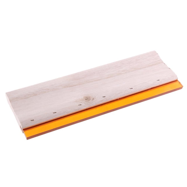 Almencla Silk Screen Printing Squeegee Rubber Blade Wood Handle Ink Scraper 30cm 75 degree