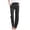 Black, variant on Bibifish Womens Jeans Solid Color Casual Pants Loose Fit Breathable Tie Waist Design Comfortable Daily Wear Long Trousers