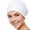 White, variant on Beemo Swim Caps for Women Swimming Turban Polyester Latex Lined Pleated for Ladies - Royal Blue