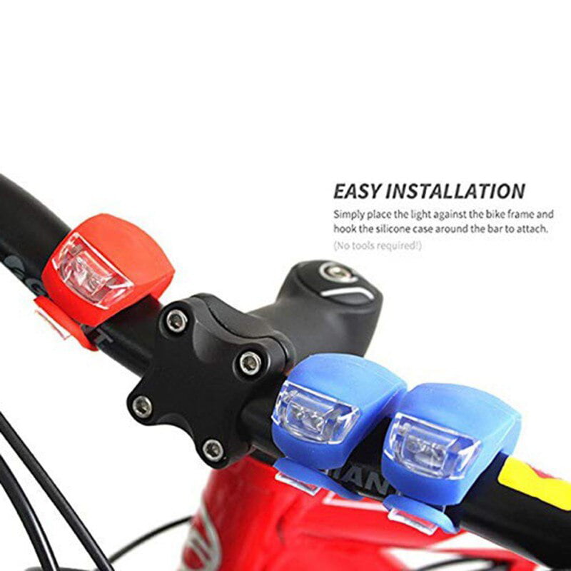 Silicone Cycling Bicycle Mountain Bike Tail Light Rear LED Warning Lamp 3 Modes