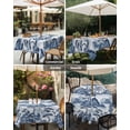 thumbnail image 4 of Outdoor Tablecloth with Umbrella Hole, Chinese Style Plant Garden Landscape Zippered Table Cloth for Square Tables, Chinoiserie Retro Style Washable Waterproof Tablecloths for Picnic Patio Garden, 4 of 9