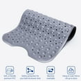 thumbnail image 2 of Goaxuzt Bath and Shower Mat Non Slip Extra Long Bath Mats for Tub with Suction Cups & Drain Holes Machine Washable, 39.4" x 15.8" Gray, 2 of 12