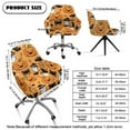 thumbnail image 7 of ZIATUBLES Pumpkin Ghost Spider Print Polyester Curved Back Dining Chair Covers Stretchable Swivel Vanity Desk Chairs Slipcover with Arms Soft Leisure Armchair Protector Halloween Decor, 7 of 7