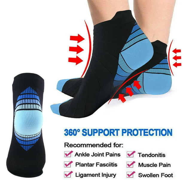 1-6 Pairs Ankle Compression Socks for Men Women Athletic Low Cut ...