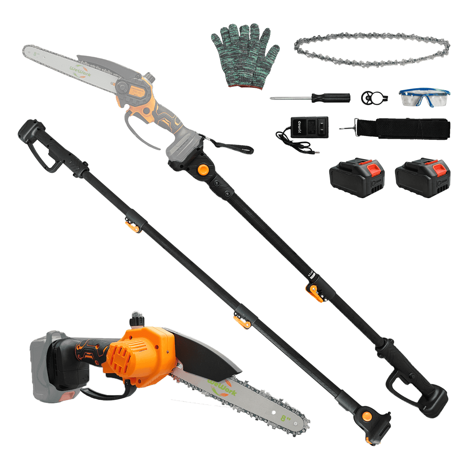 Sun Joe, Electric Pole Chain Saw, SWJ805E, 8 inch, Green - Walmart.com