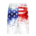 thumbnail image 4 of FAVIPT 4th of July Men Shorts American Flag Print Swim Trunks with Compression Liner Quick Dry Lightweight Shorts Casual Summer 2025 Vacation Beach Shorts Blue,L, 4 of 6