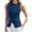 Wash blue, variant on Sleeveless Crew Neck Women Slim Fit Button Down Denim Vest Tops