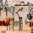 thumbnail image 5 of SDJMA Reindeer Statues Resin Deer Sculpture - Black Finish European-Style Modern Decorations,Christmas Tabletop Ornaments for Mantel Fireplace Living Room Bedroom Home Decor,Set of 2, 5 of 8