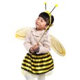 thumbnail image 2 of ZHAOCHENG Juego de 4 piezas de alas de mariquita o abeja para niñas, disfraz de insecto para niños (abeja), 2 of 5