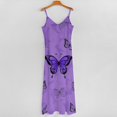 thumbnail image 5 of Purple Butterfly Sleeveless Dress Loose Women's Dress Dresses Luxury Evening Dresses, 5 of 9