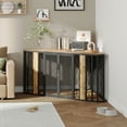 thumbnail image 6 of Corner Furniture Dog Crate 66 Inch Large Dog Kennel Furniture, Decorative Wood Dog Crate, Heavy Duty Dog Cage for Small Medium Large Dogs Breed, Double Dog Crate XL, 6 of 9