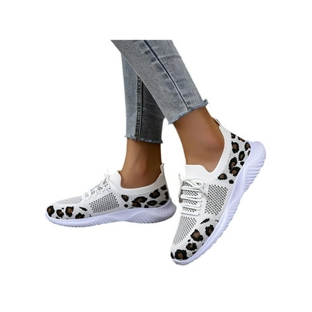 

Ymiytan Women Sneakers Sport Trainers Fitness Workout Athletic Shoes Outdoor Flats Leopard Breathable Walking Shoe Leopard Print 8