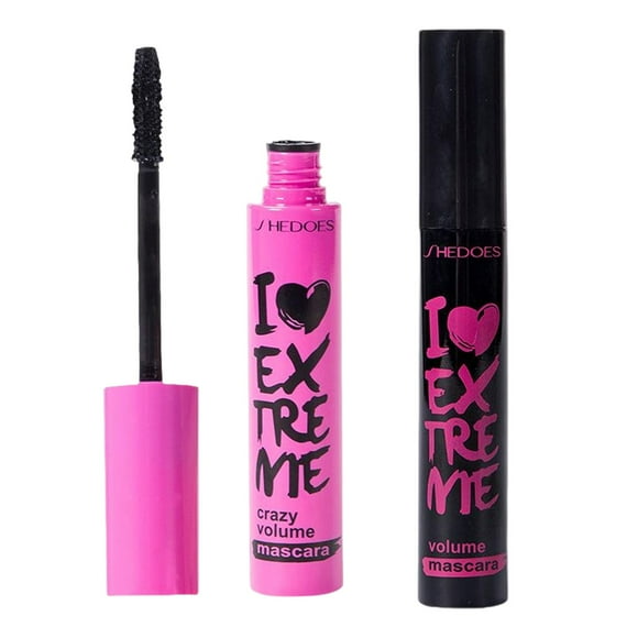 2 Uds Crema De Pestañas Impermeable Alargamiento Crema De Pestañas Color Rosa Negro Rosa Color Negro Colco Crema de pestañas
