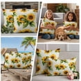 thumbnail image 5 of Sunflower Vintage Outdoor Waterproof Pillow Covers, Spring Summer Flowers Botanical Decorative Rectangle Throw Pillowcase Sofa Cushion Sham for Patio/Couch/Chair, 20"x12" 2 Pack, 5 of 8