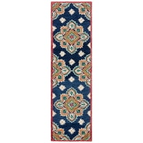SAFAVIEH Blossom Pauletta Floral Runner Rug, Navy/Ivory, 2'3" x 8'