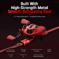 thumbnail image 6 of Dayjoy Casting Rod Baitcasting Reel Combo, 7.2:1Gear Ratio Magnetic Braking Fishing Kit with Complete Tackle Gear, 6 of 7