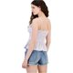 thumbnail image 2 of PLANET HEART Womens Textured Peplum Tank Top, purple, Juniors, L, 2 of 2