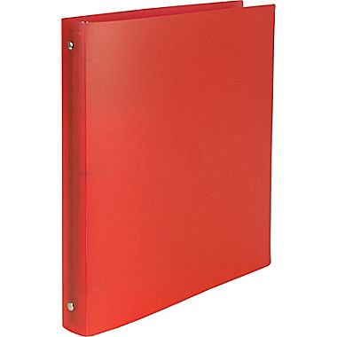 simply poly 1 inch round 3 ring non view binder red 15149 cc