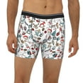 thumbnail image 2 of Cauagu Christmas Elements Print Men's Boxer Briefs, Funny & Cute Underwear Elastic Waistband Briefs Ideal Gift for Men,1-Pack, 2 of 7