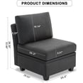 thumbnail image 2 of Weture Middle Module for Modular Sectional Sofa, Customizable Sectional Sofa Couch Accent Armless Chair, Darkgray, 2 of 2