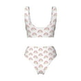 thumbnail image 6 of Rocae Rainbow for Bikini Set for Women Two Piece Sexy High Swimsuits Split Crossover Bikini Medium, 6 of 9