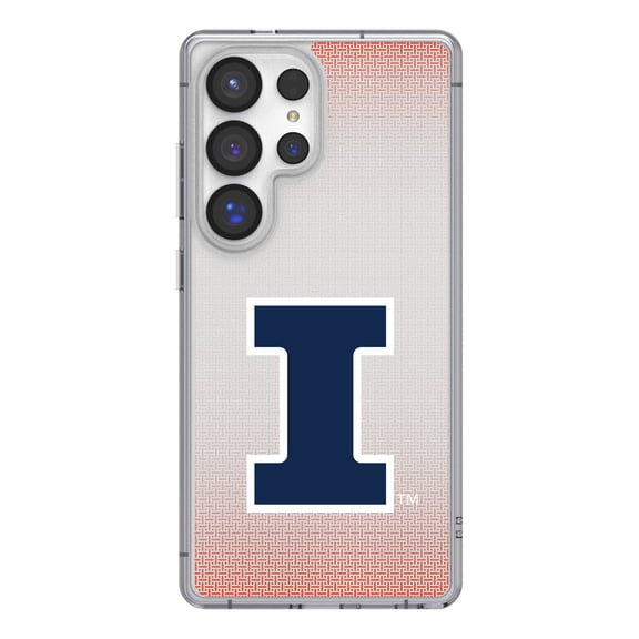 Illinois Fighting Illini Linen Logo Galaxy Clear Case