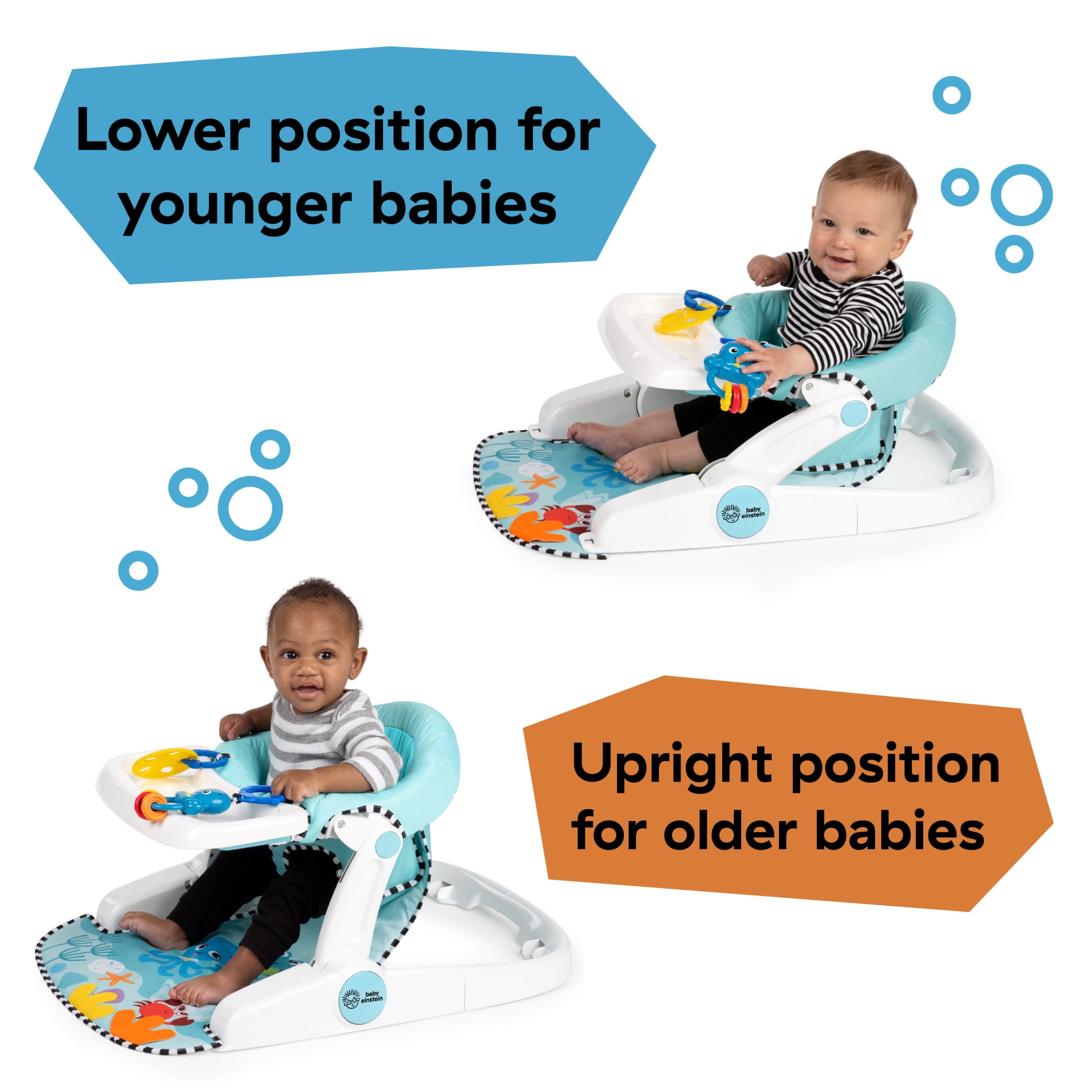 Sea of Support 2-in-1 Sit Up Floor Seat, Ages 4+ Months