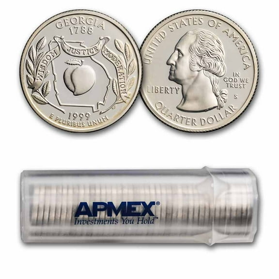 1999-S Georgia State Quarter Gem 40-Coin Roll Proof (Silver)