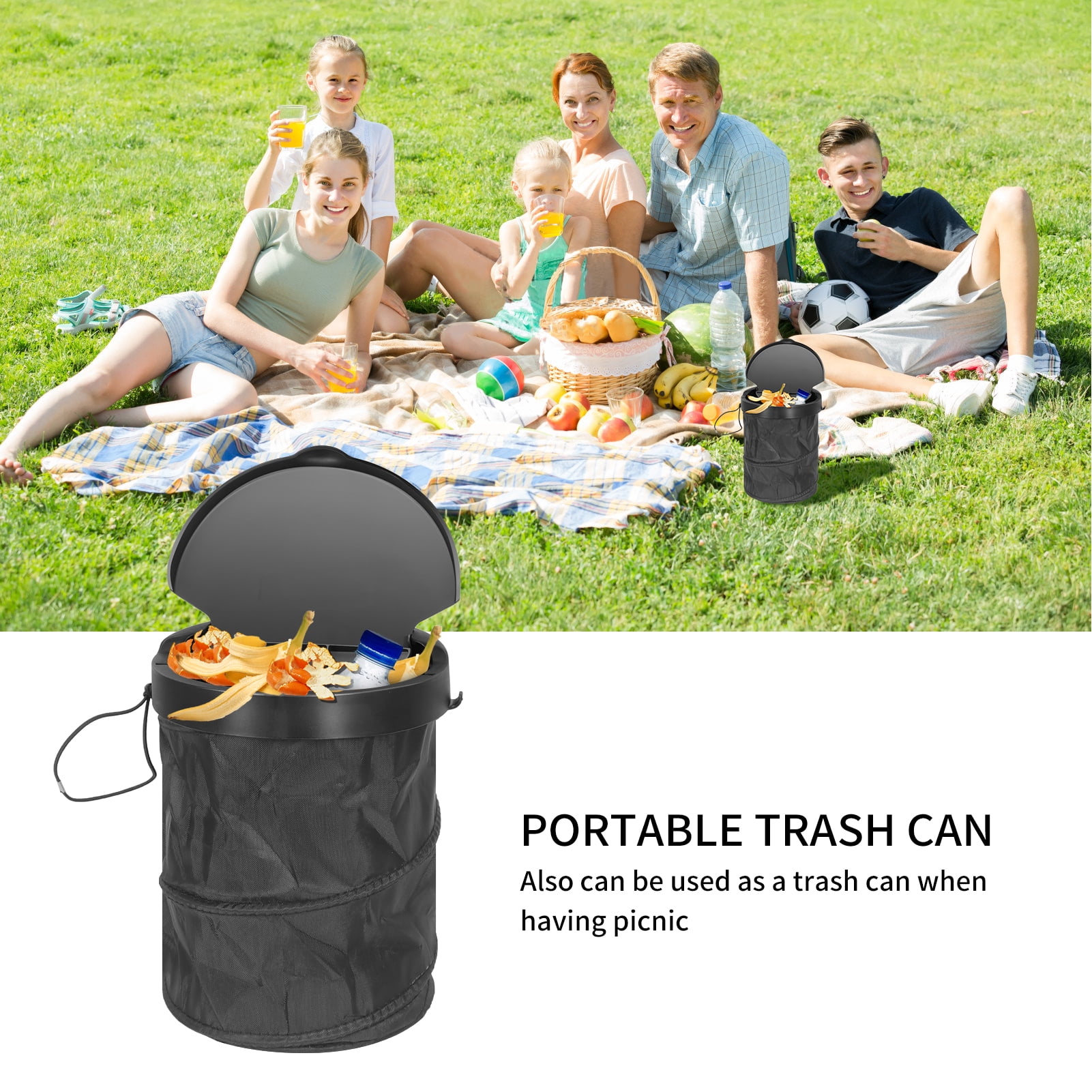 Homelove Car Trash Can, Collapsible Pop Up PU Leather Car