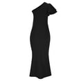 thumbnail image 6 of hotojiny Cocktail Dresses for Women Formal Ruffle Sleeve One-Shoulder Bodycon Maxi Dresses Elegant High Split Club Party Long Dress, 6 of 7