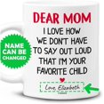 thumbnail image 2 of Personalized Mom Mug I'm Your Favorite Child Coffee Mugs Cups 11oz 15oz Custom Name Awesome Mothers Day Birthday Christmas Gifts For Best Moms Ever Mommy Mama Funny Gift From Daughter Son, 2 of 7
