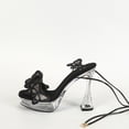 thumbnail image 6 of Women 12CM Sexy Car Model Is Verytransparent And Thick With Crystal Square Head And Butterfly Sandals Non-slip Straps. LFD, 6 of 8