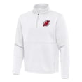 thumbnail image 2 of Men's Antigua White New Jersey Devils Twist Quarter-Zip Pullover Jacket, 2 of 3