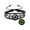 Black, variant on Sun and Moon Matching Couples Bracelets, Glow in the Dark Luminous Braided Leather Relationship Bracelets for Boyfriend Girlfriend, Adjustable Friendship Jewelry Gift Set
