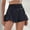 Black, variant on Women's Athletic Workout Running Shorts with Pockets Stretchy Comfort Elastic Waistband Lightweight Breathable Activewear