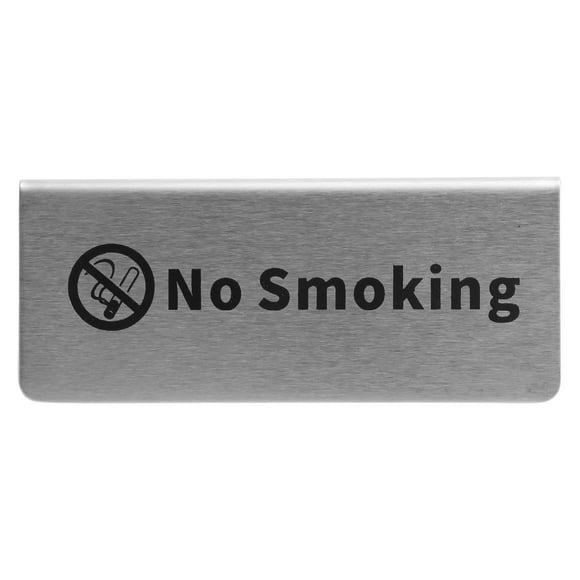 Stainless Steel No Smoking Sign Double Side Table No Smoking Sign for Office Decoration