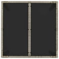 thumbnail image 3 of vidaXL Table de Jardin avec Plateau en Verre Gris 90x90x75 cm Rotin Poly, 3 of 4