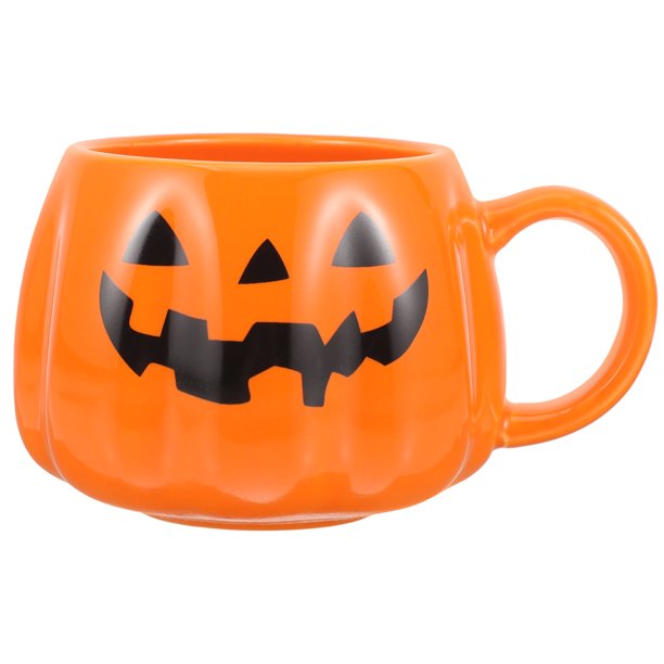 Taza de calabaza de Halloween, taza de leche decorativa, taza de café de cerámica portátil, taza de agua de oficina