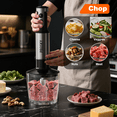 thumbnail image 4 of PRASKY Blender de Inmersión Manual, Blender de Mano 6 en 1 para Cocina, Procesador de Alimentos de 20 Velocidades, Batidor de Huevos, Espumador de Leche, Vaso (Negro), 4 of 9
