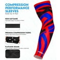 thumbnail image 2 of Exxact Sports Compression Arm Sleeves for Men & Women, 1 Pair Performance Sleeves for Baseball, Football, Youth & Adult Sizes - (Red Tattoo, AM), 2 of 7