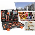 thumbnail image 1 of Household Tool Box, Home Tool Kit, 114 herramientas, con estuche negro, Material: Acero, Plástico, 1 of 5
