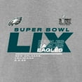 thumbnail image 4 of Men's Fanatics  Heather Gray Philadelphia Eagles Super Bowl LIX Big & Tall Quick Pass Long Sleeve T-Shirt, 4 of 4