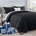 thumbnail image 6 of U by Bedsure Queen Reversible Comforter Set - 7 Pieces Black Bedding, Bed in a Bag with Alternative Comforter, Sheets, Pillowcases & Shams, 6 of 7